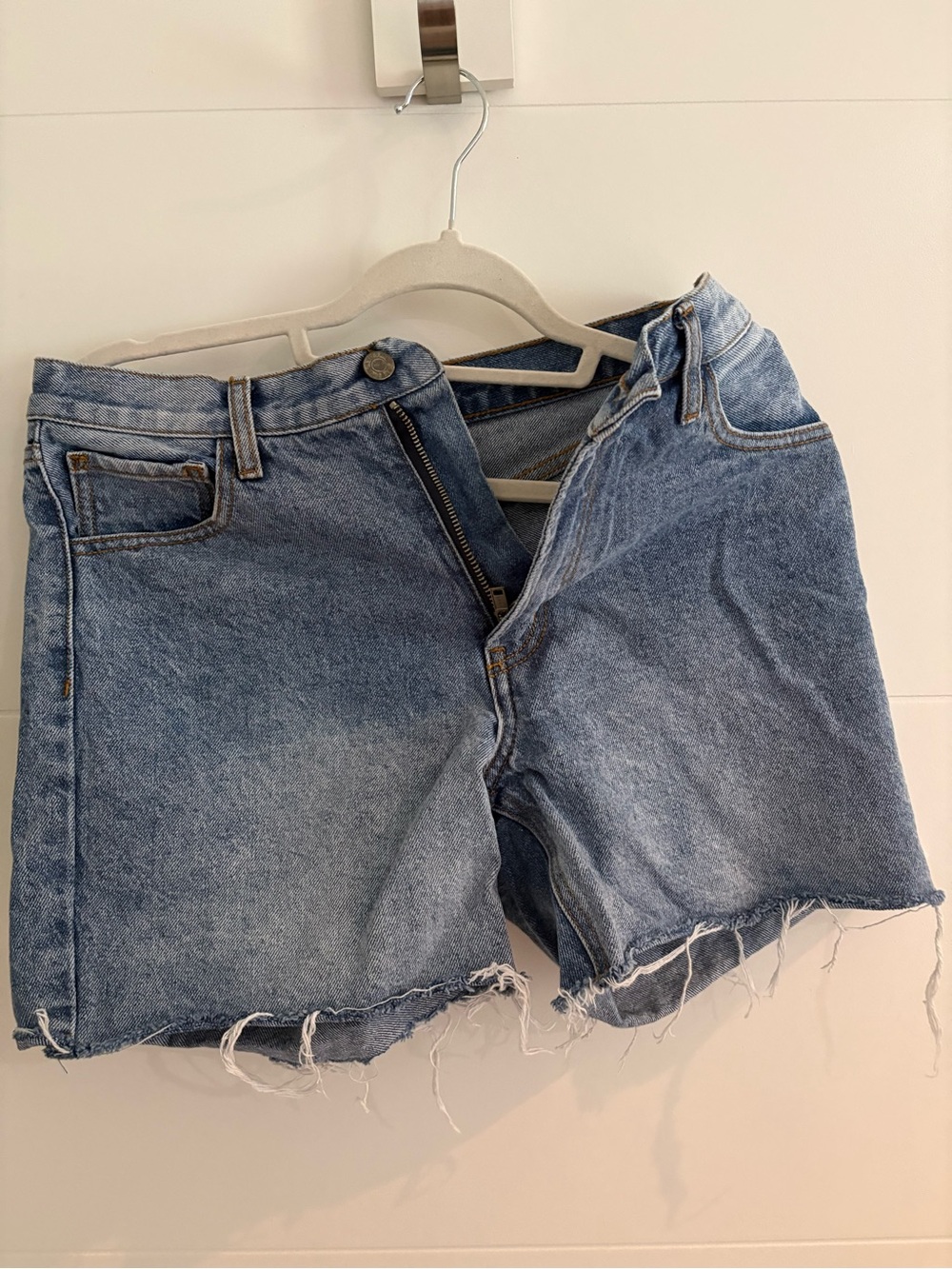 Brandy Melville Light Blue Distressed Denim Jean Shorts
